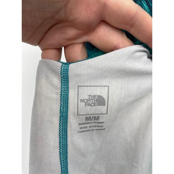 The North Face Top Womens Medium Tank Cypress Teal Yellow Racerback Athletic - Picture 4 of 7